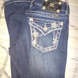 Miss Me Boot cut embellished jeans Size 24